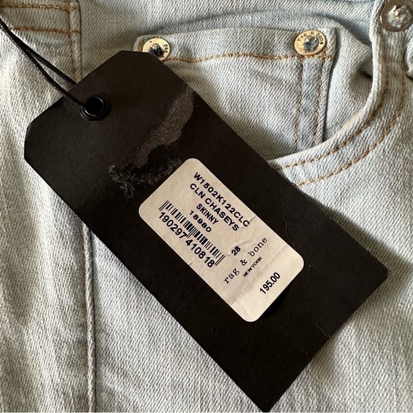 NWT Rag & Bone Dre Skinny Jeans in Clean Chaseys - Picture 3 of 9